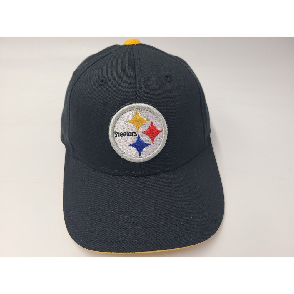 Youth Pittsburgh Steelers NFL Team Apparel Adjustable Hat Cap Cotton‎ Boys Black